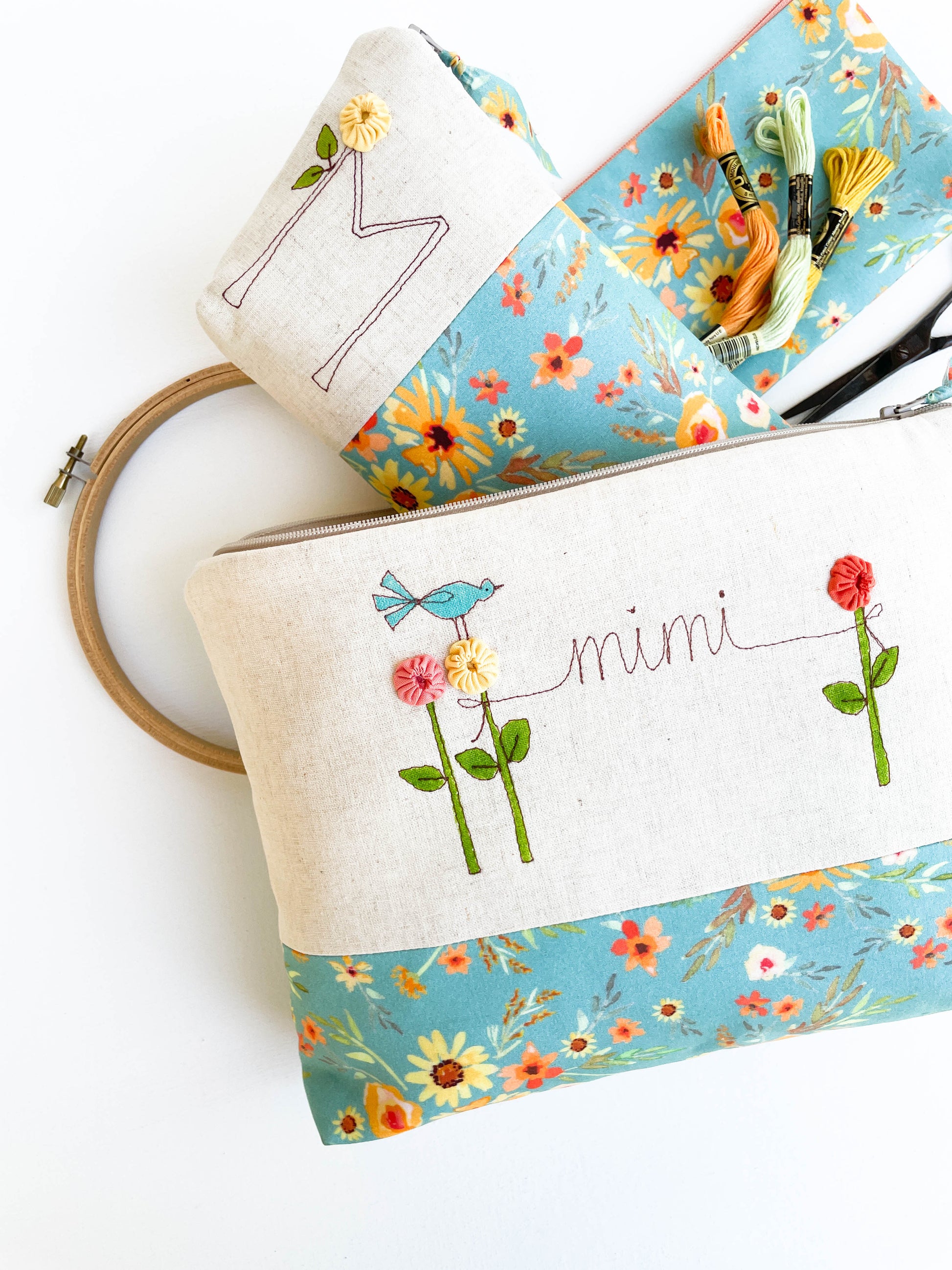 Large Zipper Bags - WhimzeeStitches Designs